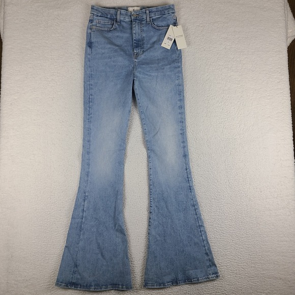 7 For All Mankind Jeans Womens 30 Ultra High Rise Skinny Flare No‎ Filter Denim